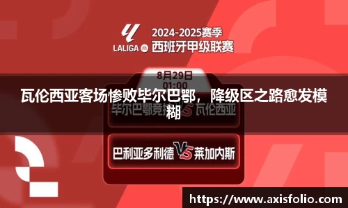 瓦伦西亚客场惨败毕尔巴鄂，降级区之路愈发模糊